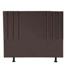 Cabeceira Cama box Queen 160 Cm Emi Suede Marrom - Móveis Mafer