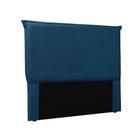 Cabeceira Cama Box Queen 160 Cm Garden Veludo S04 Cor Azul Marinho