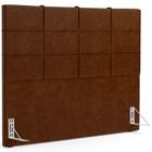 Cabeceira Cama Box Queen 160 cm Roma W01 material sintético Marrom - Lyam - Lyam Decor