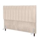 Cabeceira Cama Box Queen 160cm Carla Suede Bege E Frame