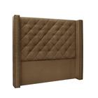 Cabeceira Cama Box Queen 160cm e Recamier Vicenza Suede Caramelo S04 - D'Rossi - DROSSI