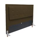 Cabeceira Cama Box Queen 160cm Paris Suede Marrom - Sheep Estofados