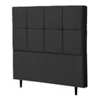 Cabeceira Cama Box Queen 160cm Roma Suede Preto - Vallisa Decor