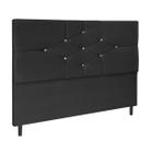 Cabeceira Cama Box Queen 160cm Virgínia Suede Preto E Frame