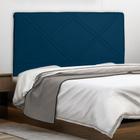 Cabeceira Cama Box Queen Caribe 160 Cm Suede Azul Marinho