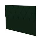 Cabeceira Cama Box Queen Elizabeth 195cm Suede Verde Escuro