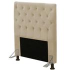 Cabeceira Cama Box Solteiro 90cm Cristal Suede Bege - JS Móveis