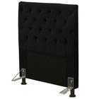 Cabeceira Cama Box Solteiro 90cm Cristal Suede Preto - JS MÓVEIS