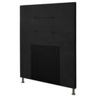 Cabeceira Cama Box Solteiro 90cm D10 Safira Suede Preto - Mpozenato