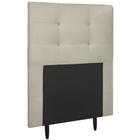 Cabeceira Cama Box Solteiro 90cm Helena Tecido Suede Bege Ísis Decor