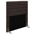 Cabeceira Cama Box Solteiro 90cm Rubi D10 Suede Marrom