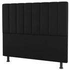 Cabeceira Cama Box Solteiro Cora 90cm Sintético Preto - Abmaza