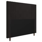 Cabeceira Cama Box Solteiro Ferrara 90cm Suede Marrom - Desk Design