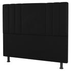 Cabeceira Cama Box Solteiro Grace 90cm Suede Preto - Abmaza