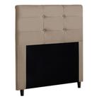 Cabeceira Cama Box Solteiro Luna 90cm Suede Bege - Abmaza