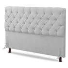 Cabeceira Cama Box Solteiro Lylla 90cm Capitonê com Frame Sintético Branco - Abmaza