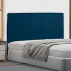 Cabeceira Cama Box Solteiro Namur 90 Cm Suede Azul Marinho - MV Estofados Shop