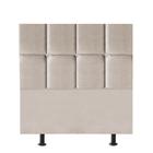 Cabeceira Cama Box Solteiro Poliana 90 cm Suede Bege