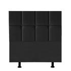 Cabeceira Cama Box Solteiro Poliana 90 cm Suede Preto