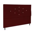 Cabeceira Cama Casal 140 cm Virgínia Suede Marsala E-Frame