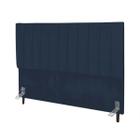 Cabeceira Cama Casal Queen Size 160 cm Lívia Suede E Frame - Black House