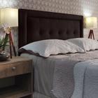 Cabeceira Cama Casal Veneza 05 Diamond 1 Suede Marrom 120 RBL