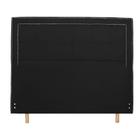 Cabeceira Cama Grecia Casal 140 Cm Suede Preto- THAINA DECORA