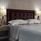 Cabeceira Cama King Veneza 10 Diamond 2 Com Tachas Corano Marrom 120 RBL