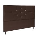 Cabeceira Cama Queen 160 cm Camboriú Suede Marrom E Frame - Black House Decor