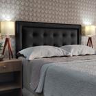 Cabeceira Cama Queen Veneza 10 Diamond Com Tachas Corano Preto 60 RBL