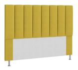 Cabeceira Cancun Para Cama Box King 195 Cm Suede Amarelo - LM DECOR