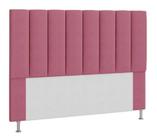 Cabeceira Cancun Para Cama Box Queen 160 Cm Suede Rosa Barbie - DL Decor