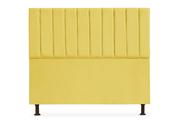 Cabeceira Cancun Solteiro 90cm Suede Amarelo