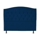 Cabeceira Casal 140 cm Para Cama Box Diana Suede Azul Marinho - Fina Mobília