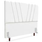 Cabeceira Casal 140cm Bell Suede Branco RM - Móveis Romer