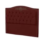 Cabeceira Casal 140cm Decorativa Maitê Veludo Marsala - Montanaris Decor