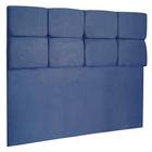 Cabeceira Casal 140cm Nina Suede Azul Marinho SLK Decor