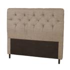 Cabeceira Casal 140cm Para Cama Box Ravena Suede Bege - DS Estofados - Estopar