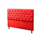 Cabeceira Casal 140cm Para Cama Box Sofia Suede Vermelho - DS Estofados - Estopar