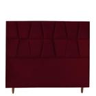 Cabeceira Casal 140cm Roma Suede Marsala - D'Classe Decor