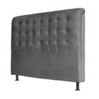 Cabeceira Casal Ana 140 cm Cinza Suede IDF Decor