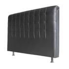 Cabeceira Casal Ana 140 cm Preto Suede IDF Decor