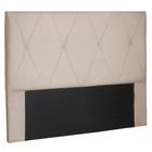 Cabeceira Casal Aquilla Suede Bege - Spezzia Decor