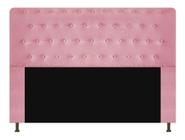 Cabeceira Casal Brenda 140 CM Suede Rosa Bebê - D A Decor