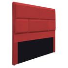 Cabeceira Casal Brick P02 140 cm para cama Box Sintético Vermelho - Amarena Móveis