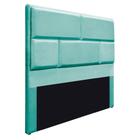 Cabeceira Casal Brick P02 140 cm para cama Box Suede Azul Tiffany - Amarena Móveis