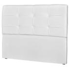 Cabeceira Casal Cama Box 160 cm London material sintético Branco - JS Móveis