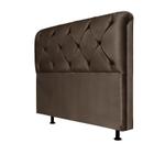 Cabeceira Casal Daiana 160 cm Marrom material sintético  IDF Decor