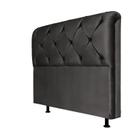 Cabeceira Casal Daiana 160 cm Preto material sintético IDF Decor