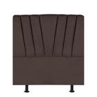 Cabeceira Casal Estofada Bélgica 140cm Cama Box Suede Cor Branca